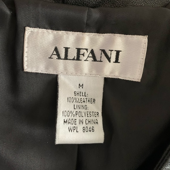 Alfani Black Leather Button Up Vest - Picture 9 of 10